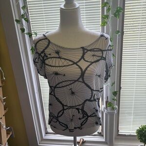 Graphic Bicycle Print Top